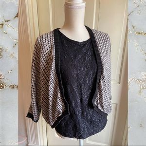 LOFT Black & White Cardigan
